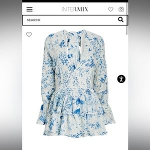 HEMANT & NANDITA - Smocked Floral Mini Dress - Size Small